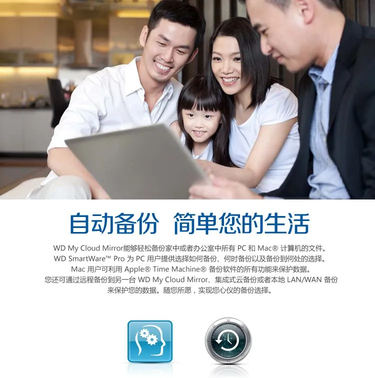 WD 8 ТБ My Cloud Mirror Cloud Storage 8T сетевой жесткий диск NAS WDBWVZ0080JWT