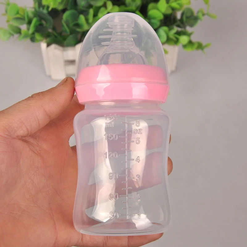 180 мл бутылочка для кормления новорожденных детей бутылочка для кормления детей с широким горлышком PP бутылочка для обучения кормлению - Цвет: P