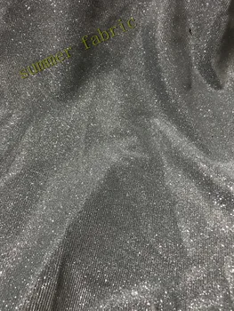 

Silver glitter African tulle mesh lace fabric best quality nigerian embroidery net lace fabric with sequins