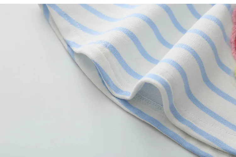 Children Penguin Tops 2018 Hot Sale Spring Autumn Kids Clothes Long Sleeve O-Neck Strip Girl Long Sleeve T Shirt (29)