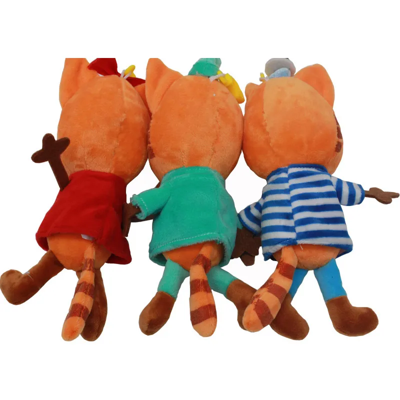 Anime Peluche ruso gato 20 cm Kawaii suave animales de Peluche y felpa figura de dibujos animados tres gatitos gato feliz muñecas Juguetes para los niños
