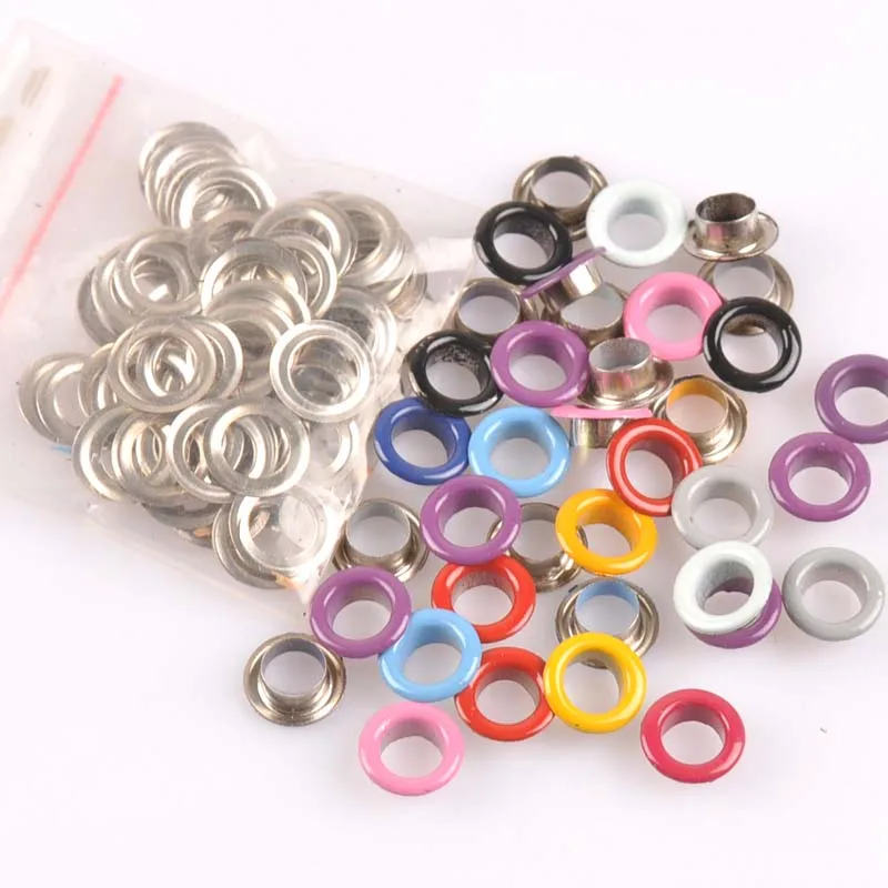 Eyelet Grommet Ring Eyelet Grommet Ring Kit Grommet Eyelet Kit 10mm 100PCs mix Metal Eyelets DIY Scrapbooking Embellishment Garment Accessories Apparel Sewing Handmade Crafts