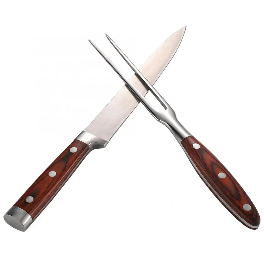 

Tools Kitchen Fork Set Barbecue Knife Stainless Steel Barbecue Carving Fork And Knife Set