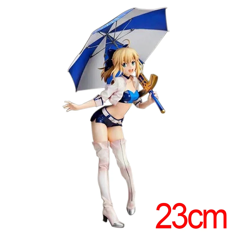 

C&F Fate/stay night Anime Action Figure Toys 23 CM Saber Holding an Umbrella Cute Woman PVC Model Collectible Figures Toys