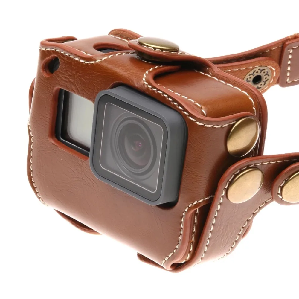 Для Go Pro Hero 7 6 5 кейс защитная сумка PU кожаный чехол нагрудный ремень крепление для Gopro Hero аксессуары для спортивной экшн-камеры