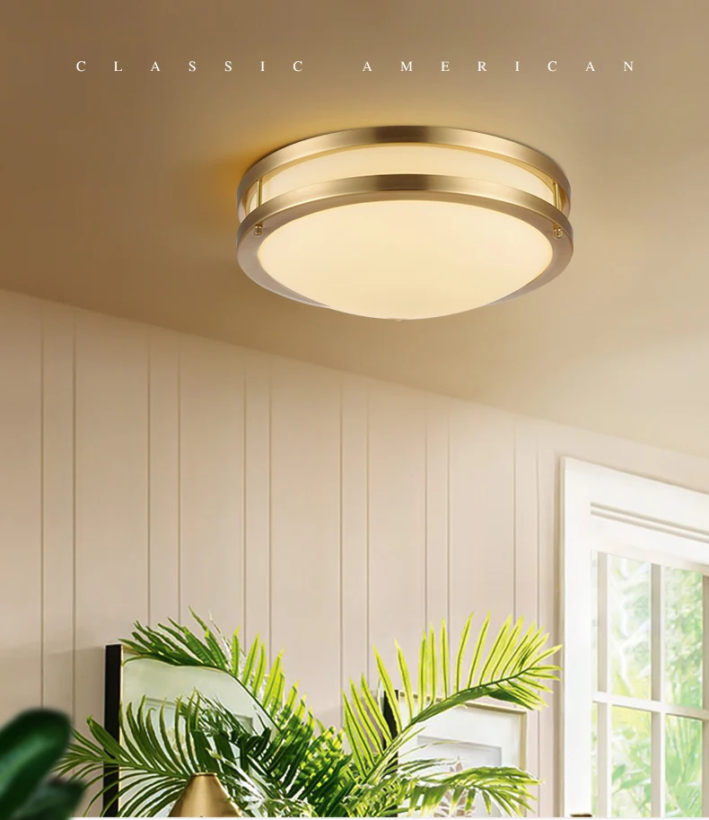 All Copper Led Panel Ceiling Lamp For Home Office Daily Lighting All Copper Led Panel Ceiling Lamp For