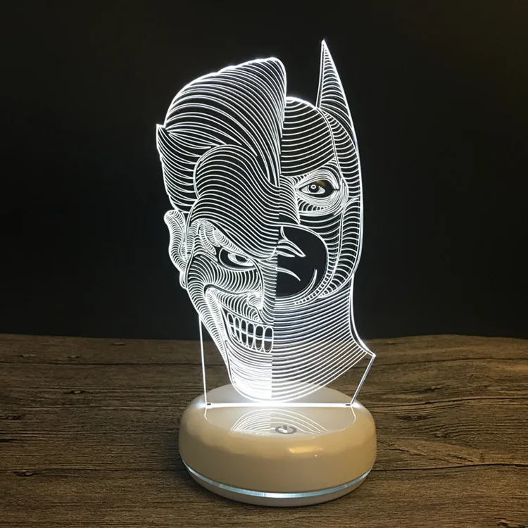 Joker Batman Figure Lighting TOYS Icon Visual Illusion LED 3D Light