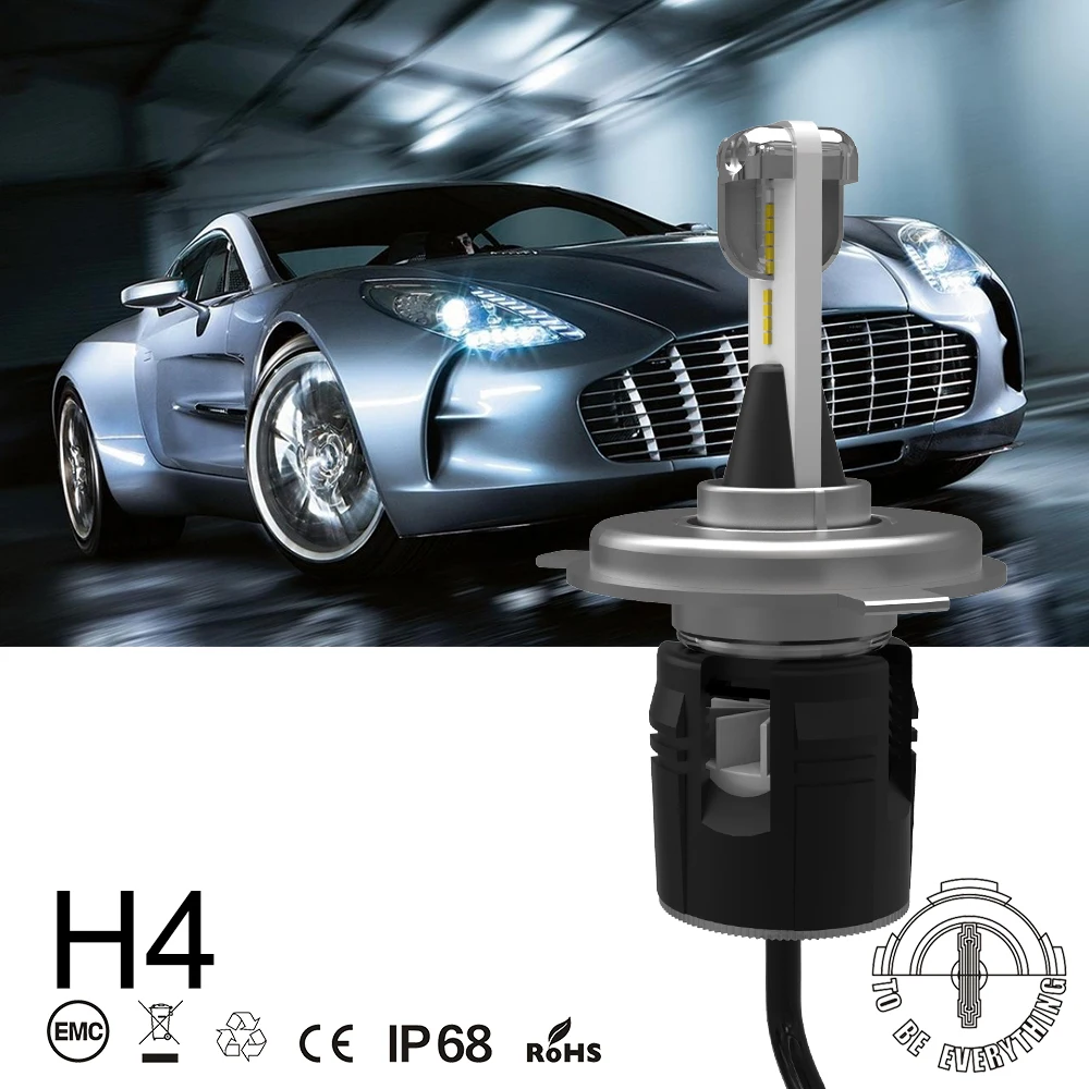 

LOAUT B6 LED H4 Car Headlight Bulbs Hi-Lo Beam 72W 8000LM 6000K Auto Headlamp Fog Light Universal Car Accessories Diode Lamps