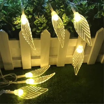 

10M 100leds Leaf Garland String Light Fairy Garden Christmas Tree Light For Home Hotel Wedding Window Festival Decor Lighting