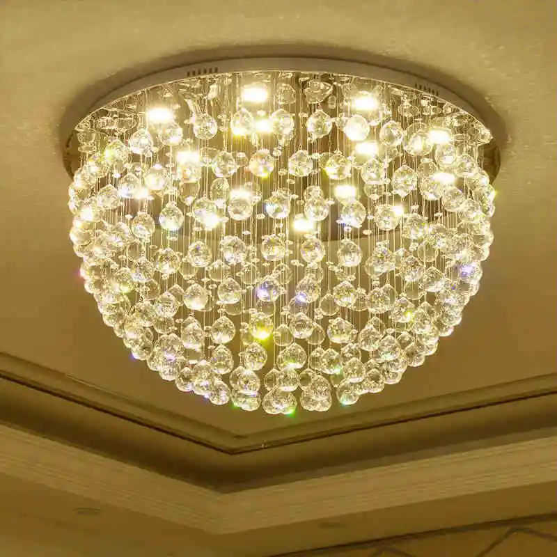 K9 хрустальная люстра светильник потолочный LED круглая форма подвесная Подвесная