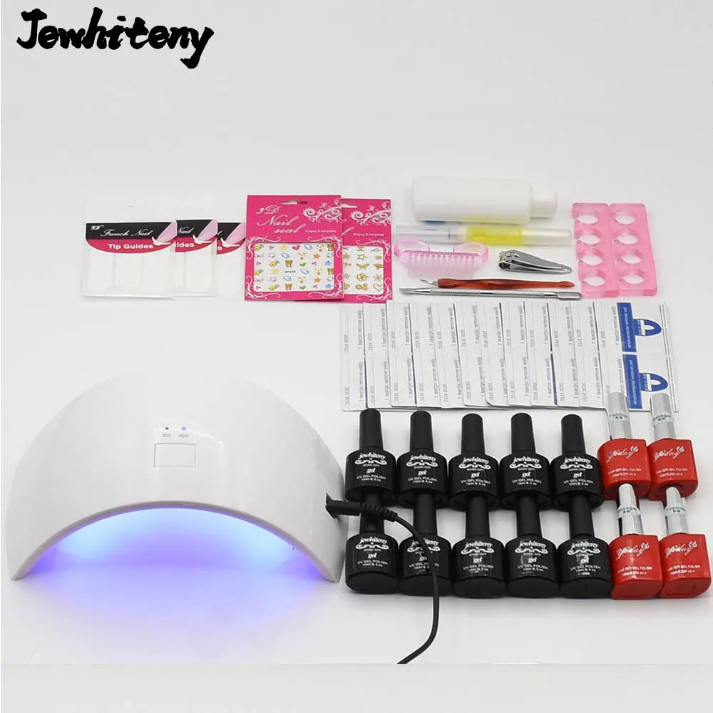 Newest UV LED Lamp 10 Color 10ml Soak off nail uv Gel Nail Base gel Top