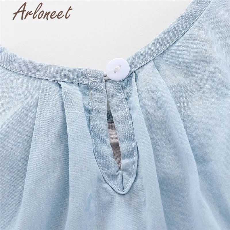 Одежда arloneet; платье с оборками для девочек; коллекция года; летние платья с принтом; повседневные пляжные Мягкие Детские вечерние платья принцессы; платье-пачка для маленьких девочек