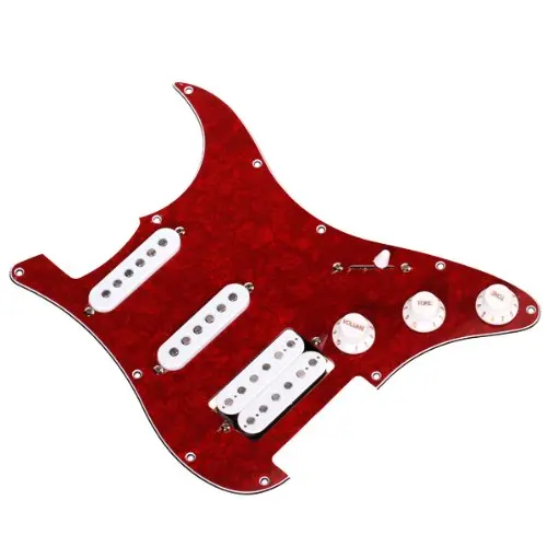 Загруженный Prewired Pickguard для электрогитары- красный