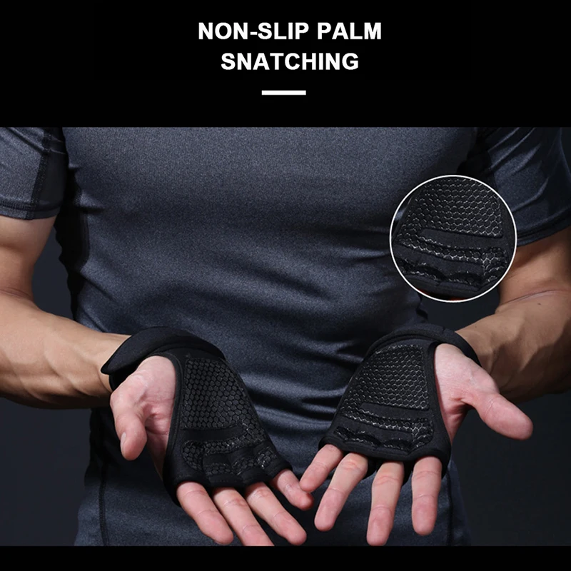 2019 1 Pair Gym Gloves Weight Lifting Training Gloves Women Men Fitness Sports Body Building Gymnastics Grips Gym Palm Protector