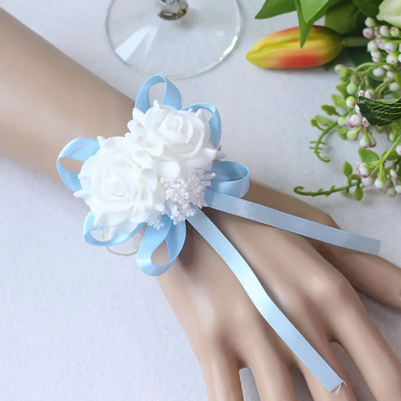 Wrist Flower Bridesmaid Hand Flowers wedding corsage  (2)
