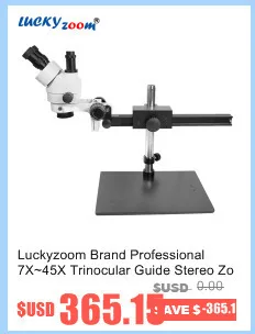 Lucky зум бренда SZM45 7X-45X Столп Сектор База зум стерео Микроскопы Оптический зум микроскоп
