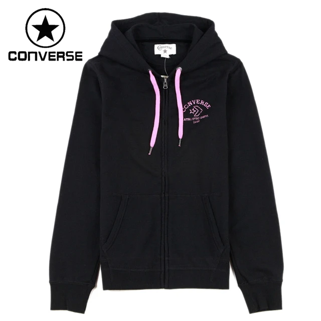 womens black converse hoodie