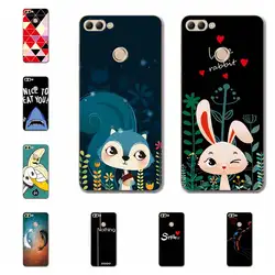 Coque для huawei Y9 2018 случаев Обложка Банни животных Мягкий силиконовый чехол для телефона для Fundas huawei наслаждаться 8 плюс задняя крышка Капа 5,93"