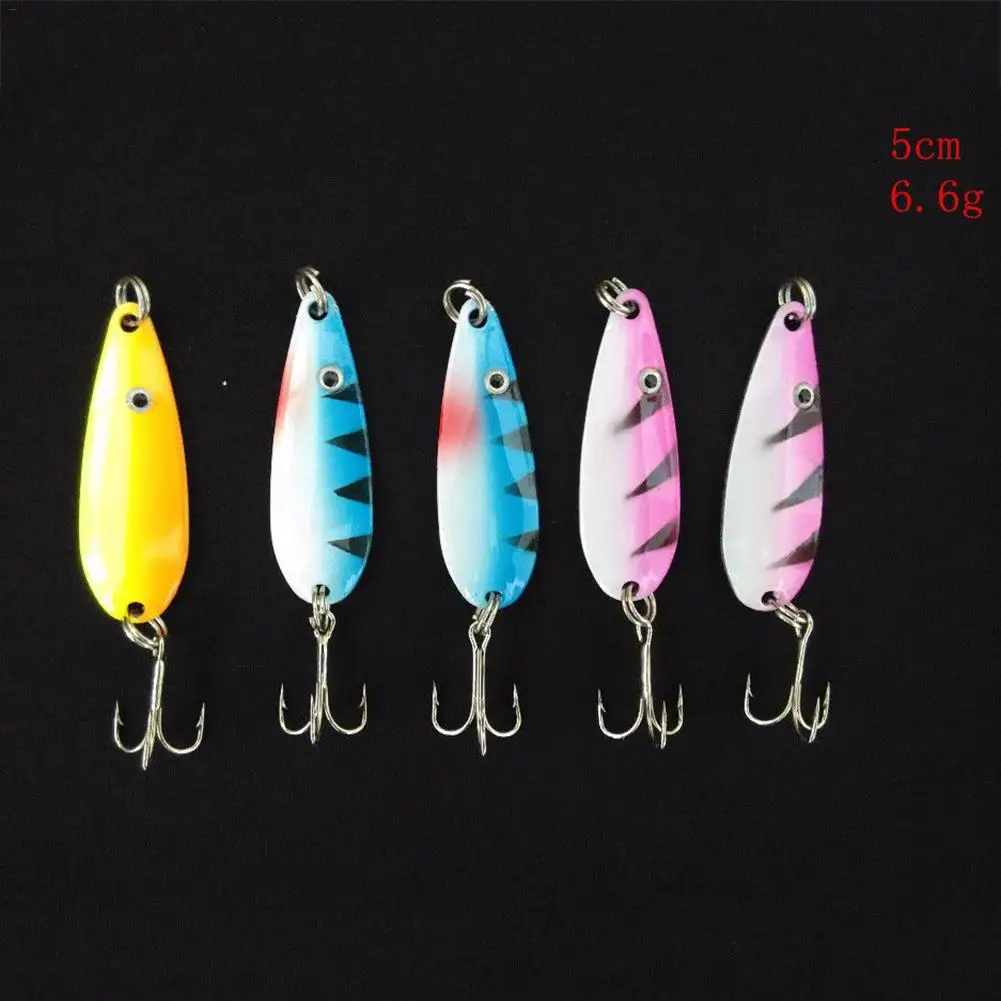 100% Brand New 3D Night Fishing Lure 30pcs Trout Spoon Metal Fishing Lures 5-8g Spinner Baits Bass Tackle Hook 6cm 100% Brand New 3D Night Fishing Lure 30pcs Trout Spoon Metal Fishing Lures 5-8g Spinner Baits Bass Tackle Hook 6cm