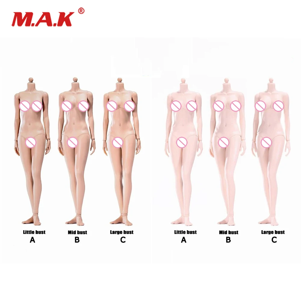 Collectible FX02 1/6 Female Figure Body Model Medium Bust Pink/European and American/Asian skin Model for 12" Action Figure