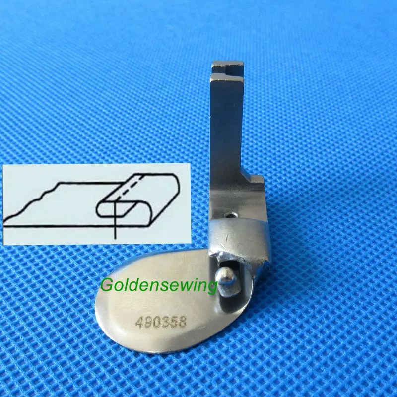 Double Fold Ball Type Hemmer Hemming Foot For Industrial Sewing