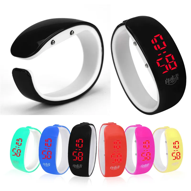 

New Womens Mens watches Fashion Women Rubber LED Watch Date Sports Bracelet Digital Wrist Watch relogio feminino horloges mannen
