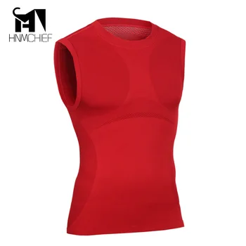 

2017 Men's Cycling Shorts Boy Body Compression Base Layer Sleeveless Summer Vest Thermal Under Top Tees men Tank Tops Fitness