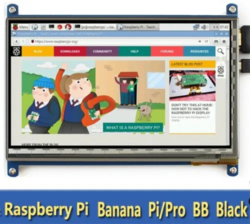 Ips 7,0 дюймов HDMI TFT lcd емкостный сенсорный экран 1024*600 для Raspberry Pi BB Черный Банан Pi/Pro