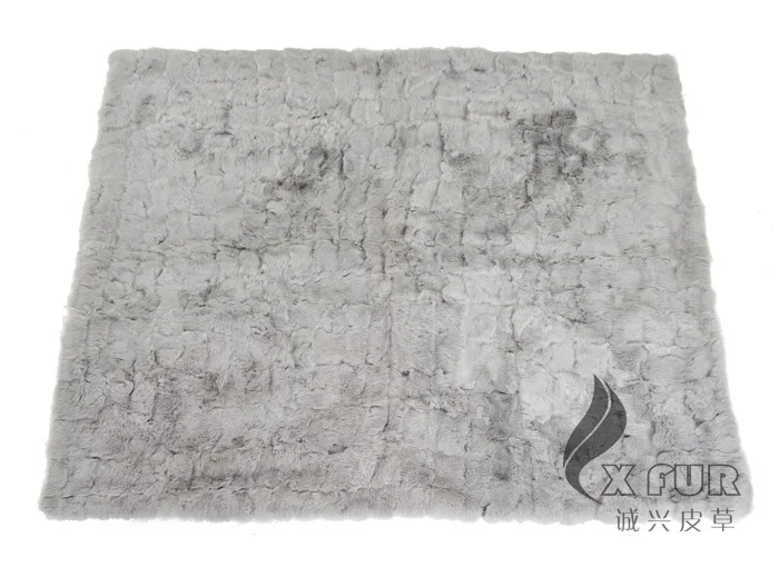 CX-D-30 130X150 см патч работы на заказ натуральный цвет одеяло из меха кролика площадь ковер~ Прямая