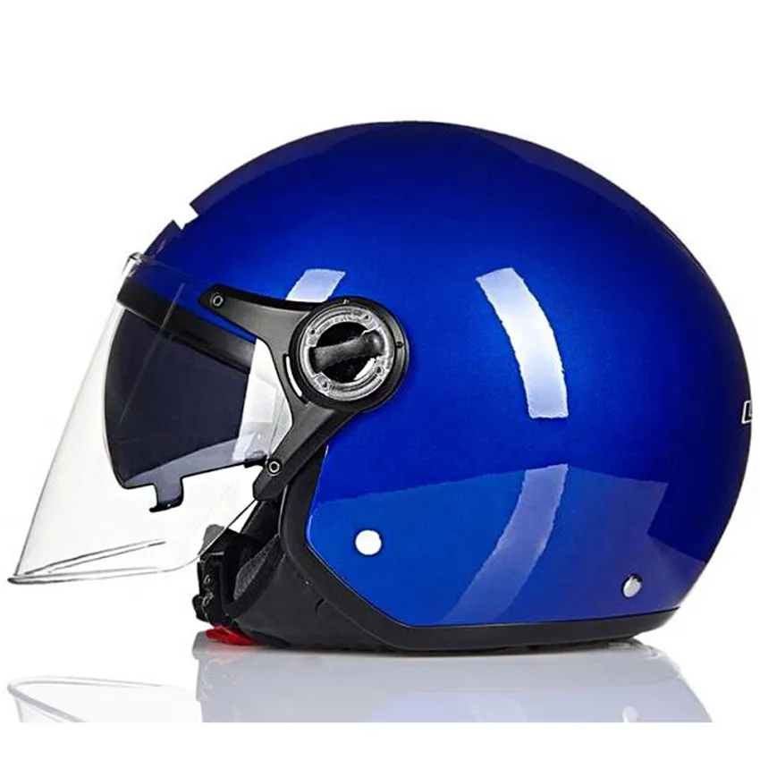 LS2 OF577 скутер с открытым лицом мотоциклетный шлем для женщин и мужчин Casco Moto Casque cask Capacetes de Motociclista - Цвет: Синий
