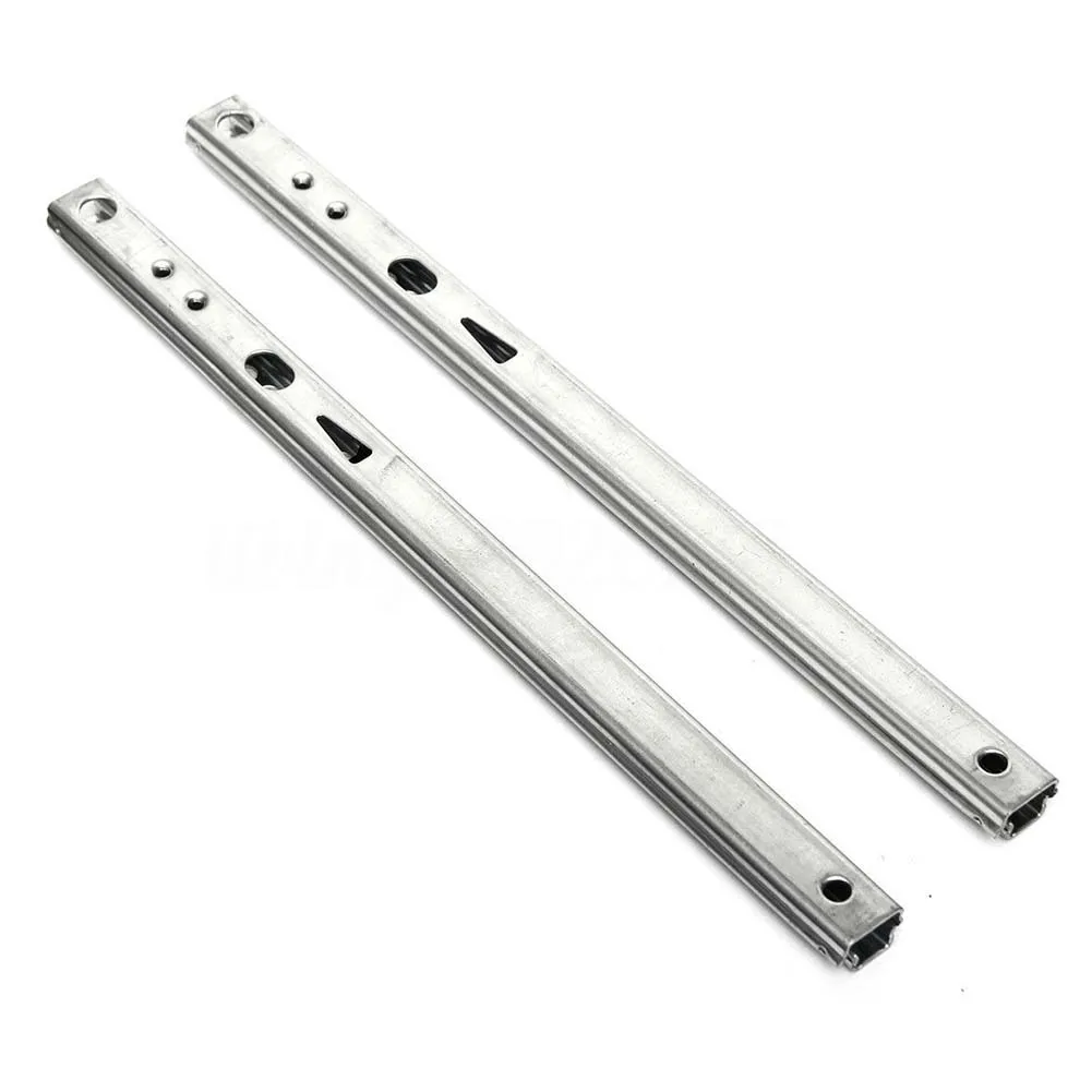 

1Pair Drawer Steel Ball Rail Slide Drawer Slide Ball Guide Two Sections 17mm Wide Steel Fold Furniture Hardware Fittings #03