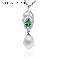 YIKALAISI 2017 Новый 100% натуральный пресноводный колье с жемчугом и кулоном neckalce 8-9 мм жемчуг 925 Стерлинговое серебро ювелирные изделия для женщин