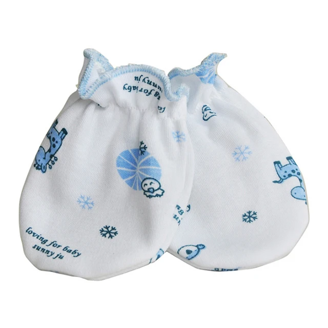 1 Pair Of Thin Type Gloves Newborn Baby Infant Soft Cotton Handguard