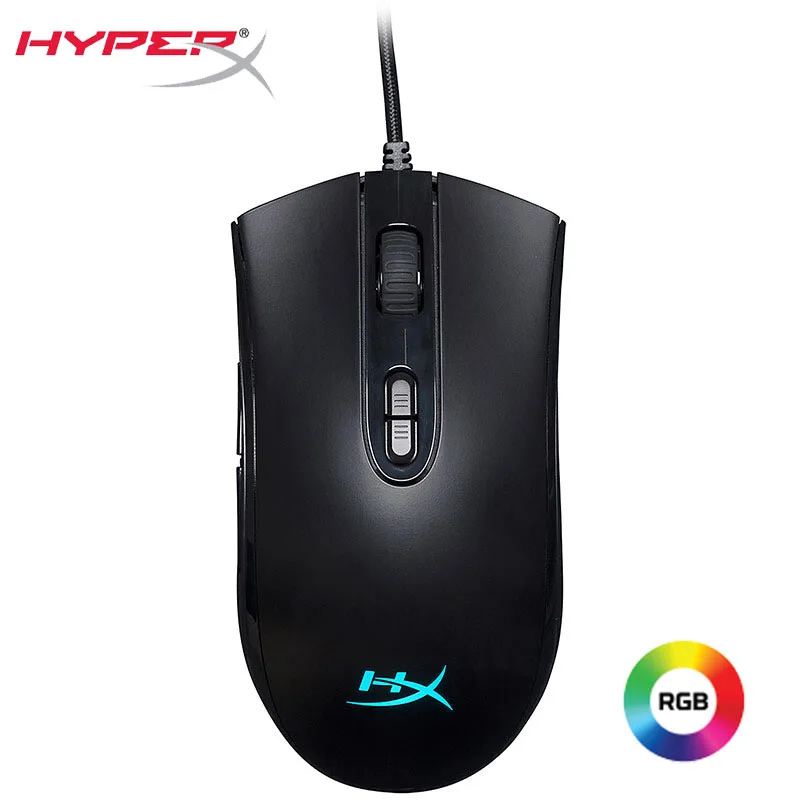 Kingston Mouse Hyperx Gaming Wired Mice Pulsefire Core Rgb Lighting Pix 3327 Dpi 6200 Game Mouse Laptop Desktop Computer Mice Mice Aliexpress