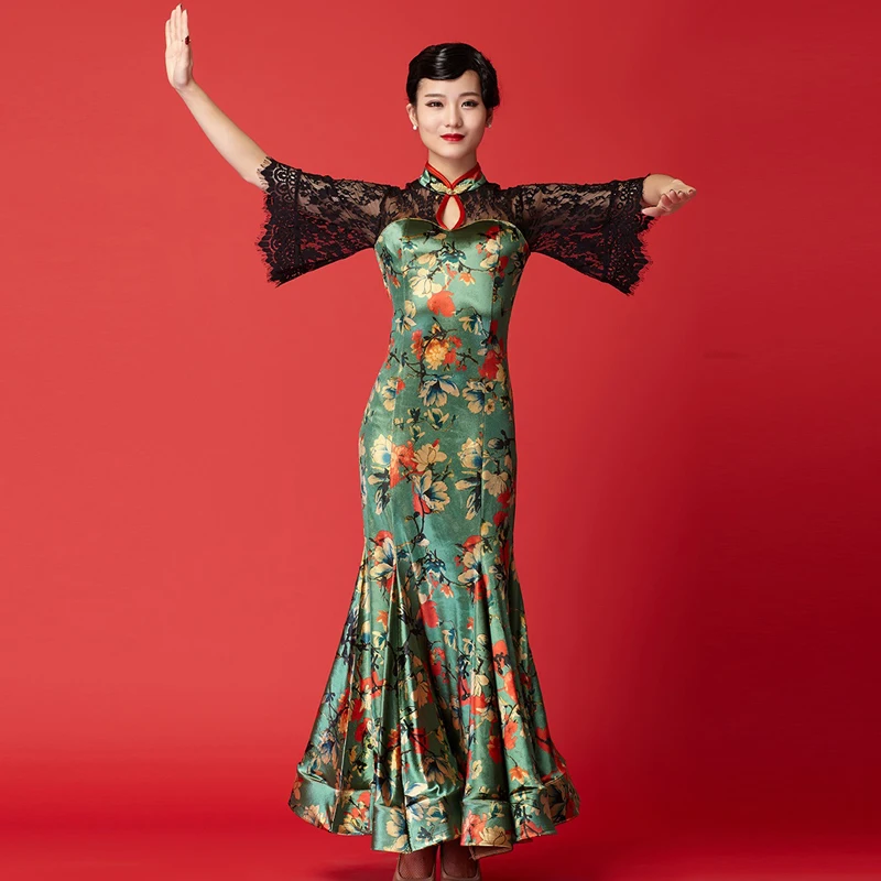 Standard dance dress Ballroom dress Woman Foxtrot China waltz Ballroom dance Flamenco Spanish costumes Social