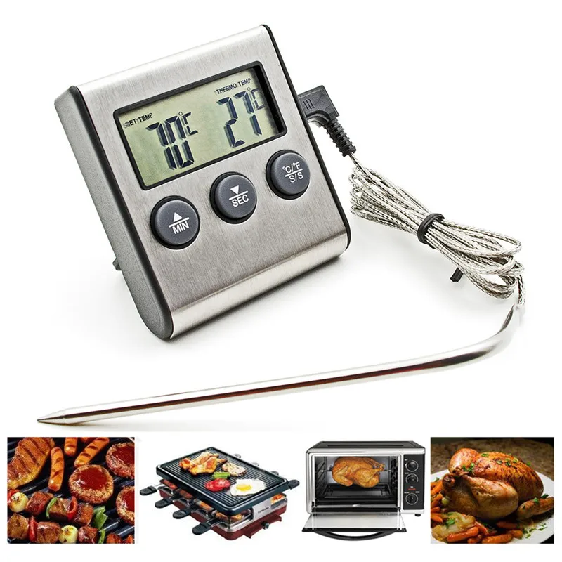 

Digital Kitchen Food Cooking Oven Smoker BBQ 2017 New Arrival Grill Meat Water Probe Thermometer