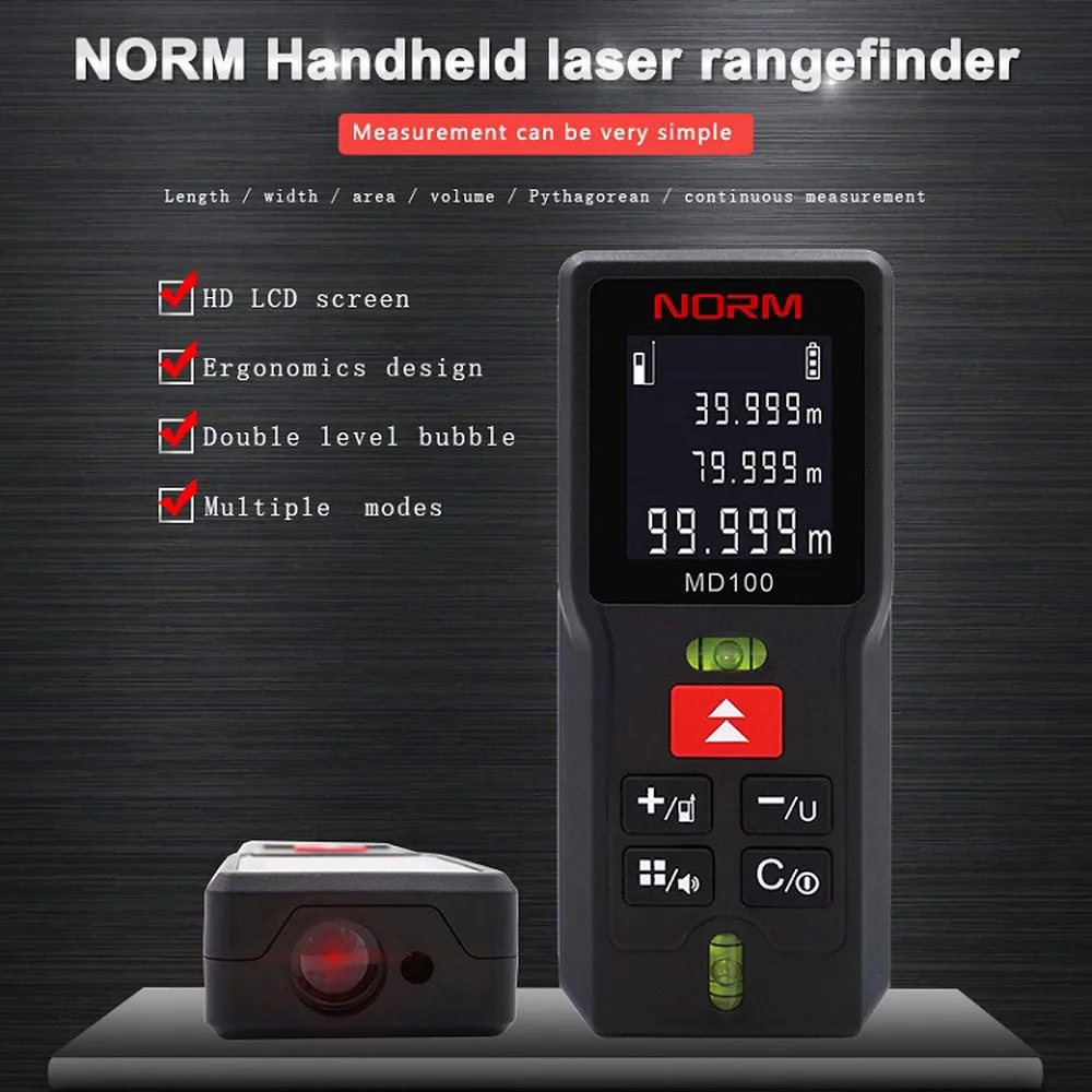 40/60/80/100M Laser Rangefinder Digital Laser Distance Meter Laser Range Finder for Area Volume Angle Measure Tool Rangefinder 40/60/80/100M Laser Rangefinder Digital Laser Distance Meter Laser Range Finder for Area Volume Angle Measure Tool Rangefinder