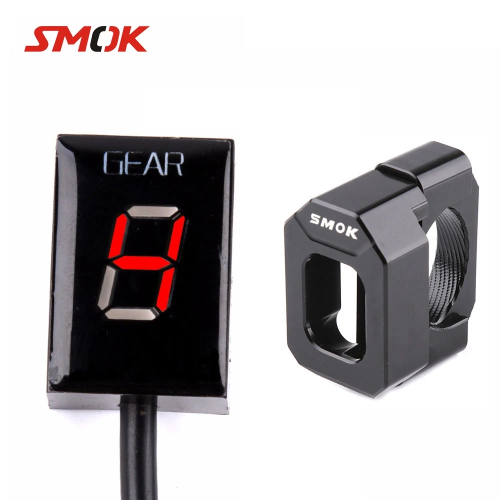 

SMOK Motorcycle 1-6 Level Ecu Plug Speed Gear Display Indicator Holder For Suzuki GSXR 600 Intruder 800 V-Strom SV 650 SV650 Red