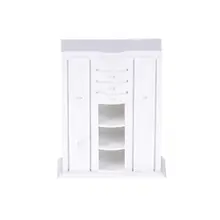 Пластиковый 1:25 кукольный домик мебель шкаф подвижный ящик белый шкаф спальня одежда аксессуары для куклы кукольный дом подарок