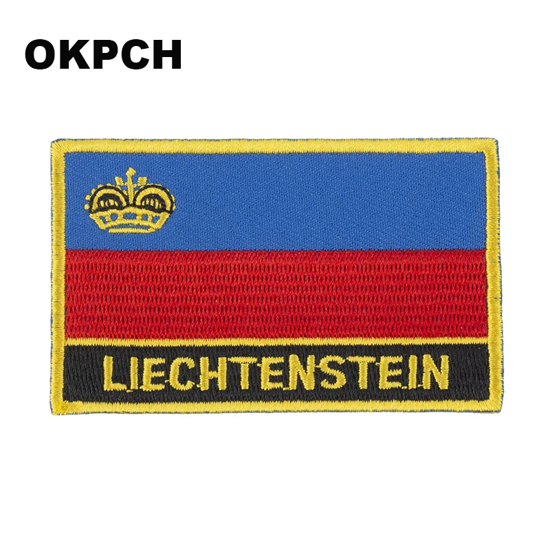 

Liechtenstein Flag patches stickers on t-shirts military patch heat transfers PT0106-R