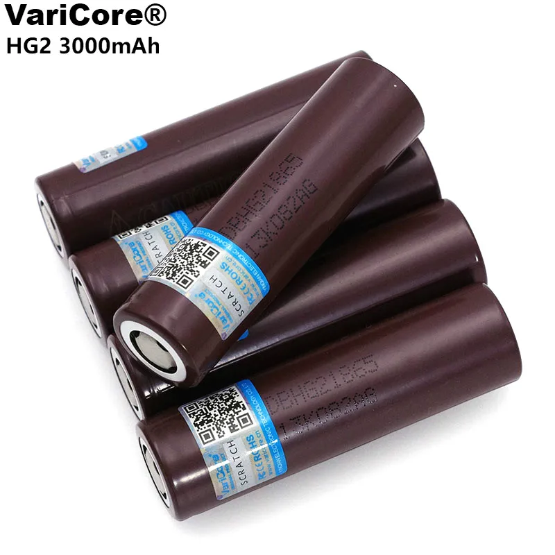 

VariCore 100% New Original HG2 18650 3000mAh battery hg2 3.6V discharge 20A, dedicated E-cigarette batteries
