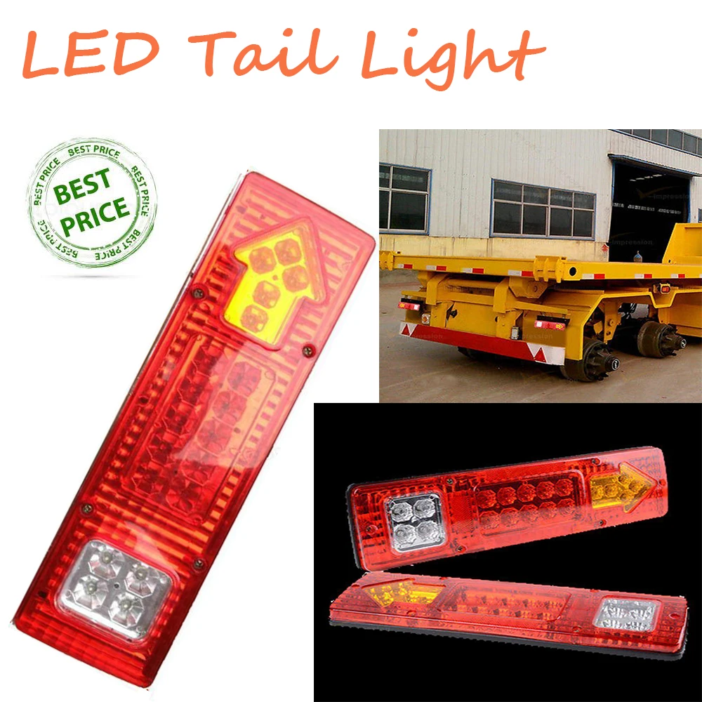 2PCS 12V Car Caravan External Lights 19 LED Trailer Truck RV ATV Turn