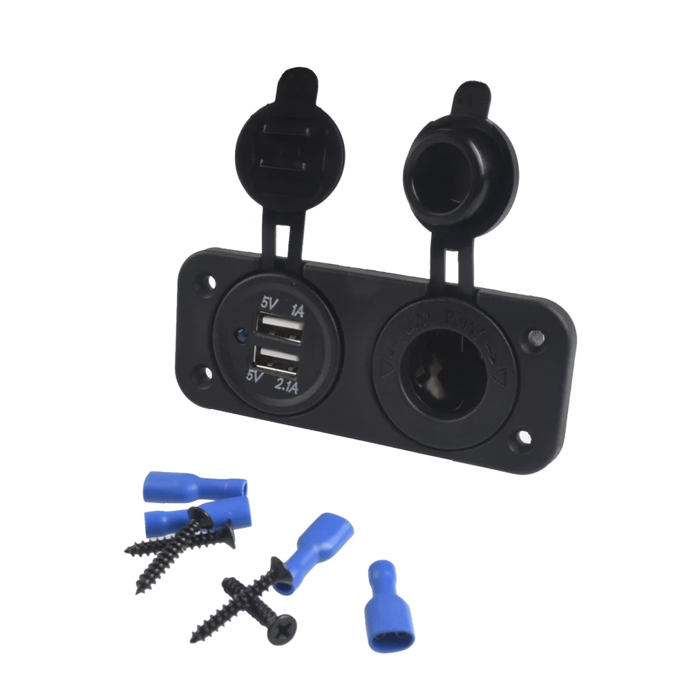 New Arrive 12V Dual USB Car Cigarette Lighter Socket Splitter Charger Power Adapter Outlet Accessories | Автомобили и мотоциклы