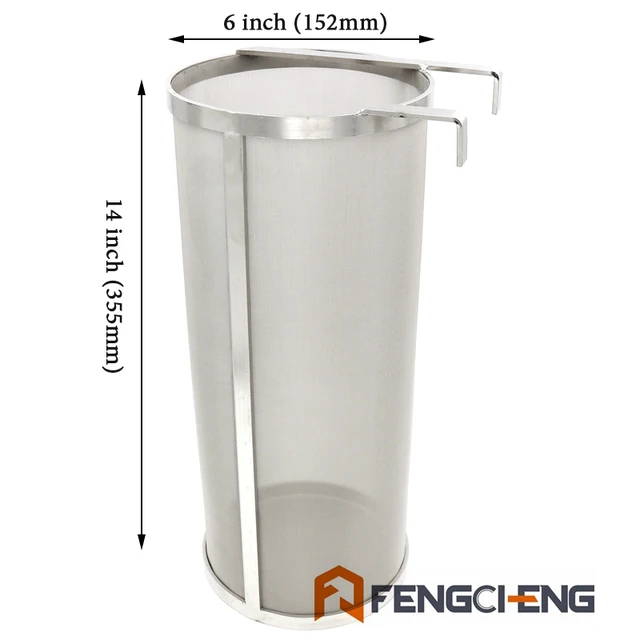 Free Shipping Hop Spider Strainer Homebrew Beer Pellet Hop Filter 152x355mm(6
