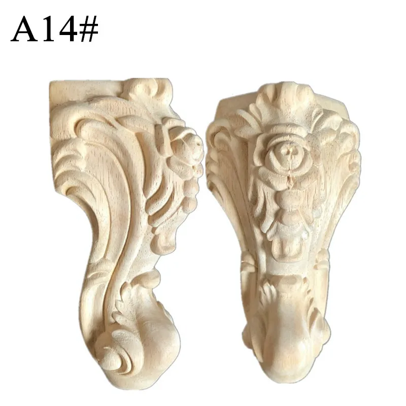 

Wood European carving furniture legs solid wood foot TV cabinet foot coffee table foot bathroom cabinet leg tiger leg flower