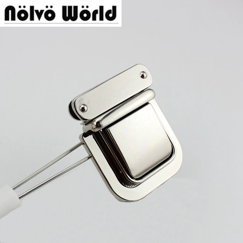 

10sets 54*43mm High quality lock handmade woman bag making gunmetal pressed lock briefcase lock for genuine leather trunk lock