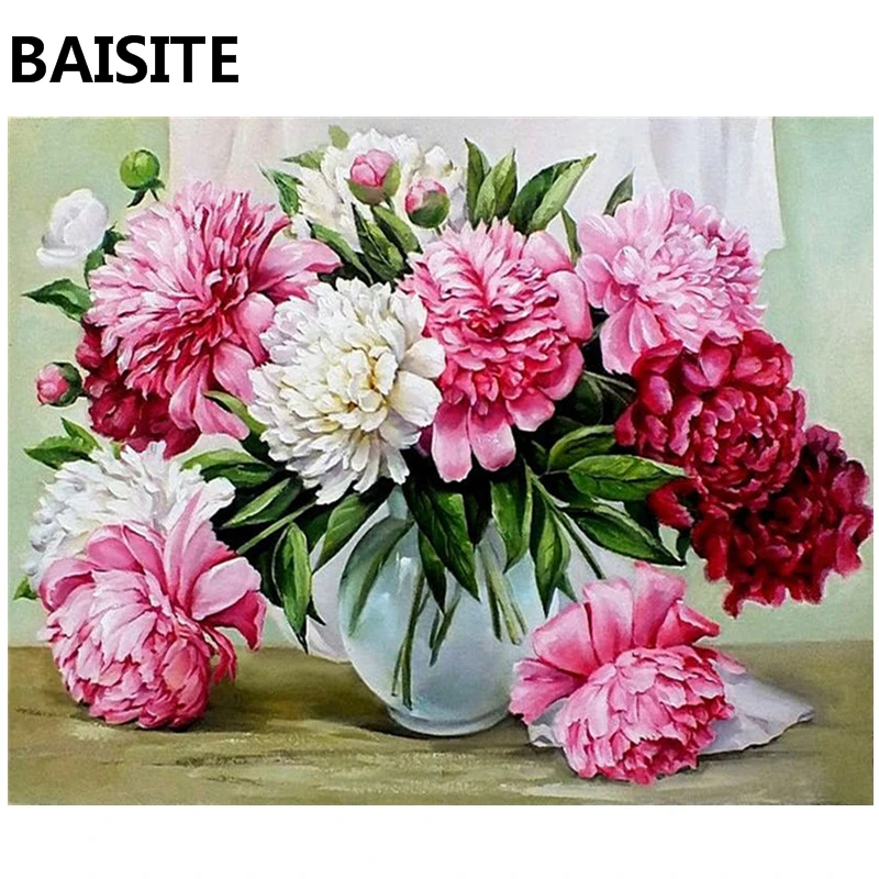 

BAISITE DIY Oil Painting By Numbers Frameless Pictures On Canvas Modern Wall Pictures Art For Living Room Home Decoration E781