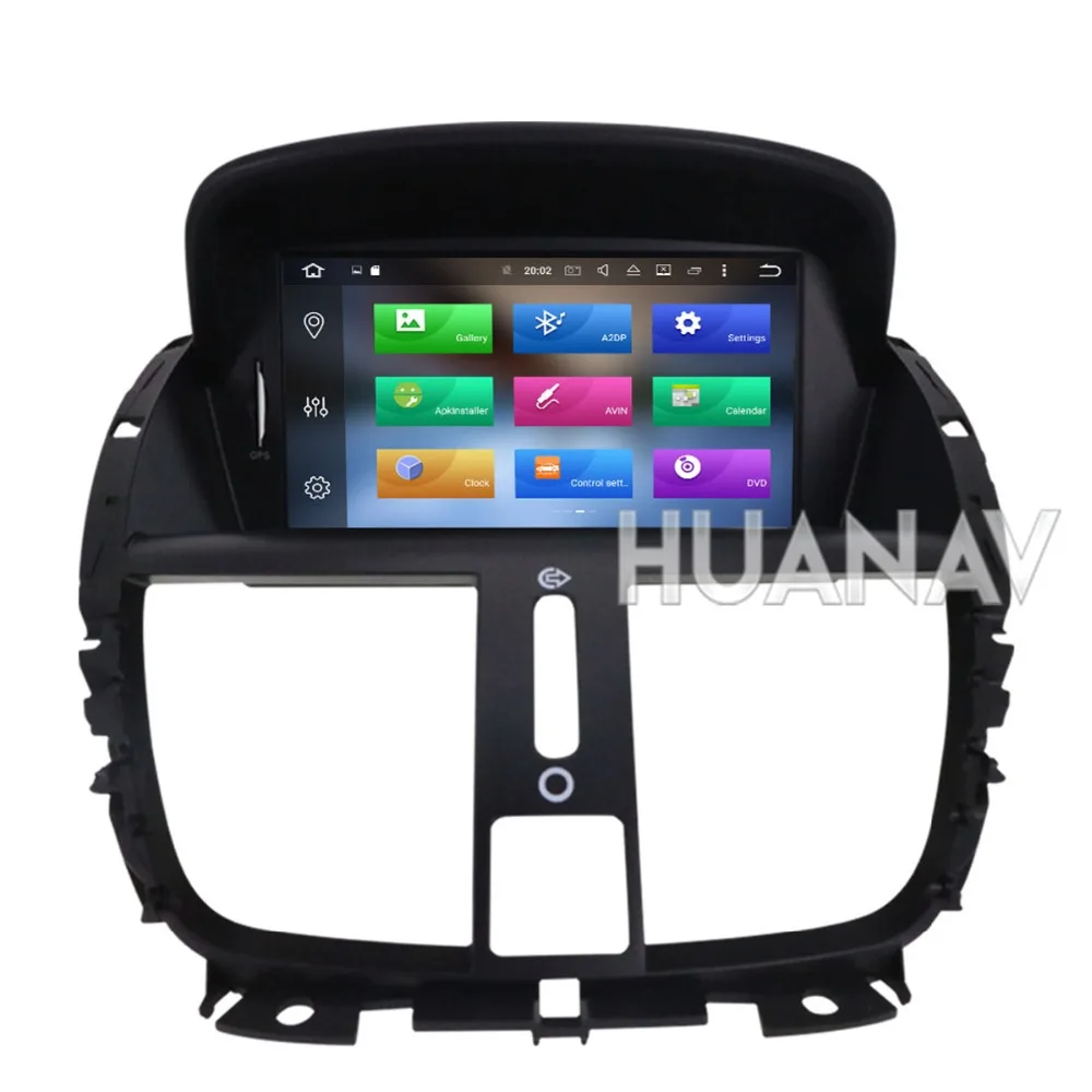 Sale Car GPS Navigation DVD Player For Peugeot 207 2008-2014 stereo headunit auto 2 din radio multimedia tape recorder Android 8 32GB 3