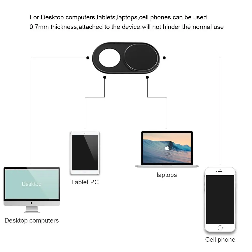 Ультра тонкий чехол для веб-камеры, защита конфиденциальности, наклейка на затвор, универсальный чехол для смартфона, планшета, ноутбука, рабочего стола