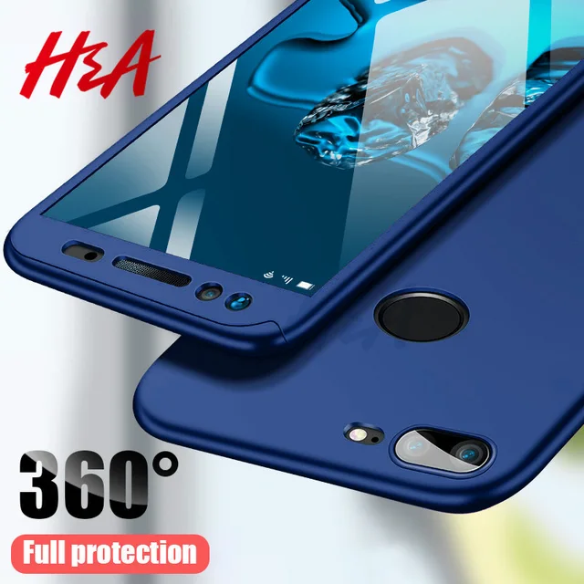 Special Price H&A Luxury 360 Degree Full Phone Case For Huawei Honor 10 9 Lite Cover Cases For Huawei Honor V9 Play V10 Case Tempered Glass